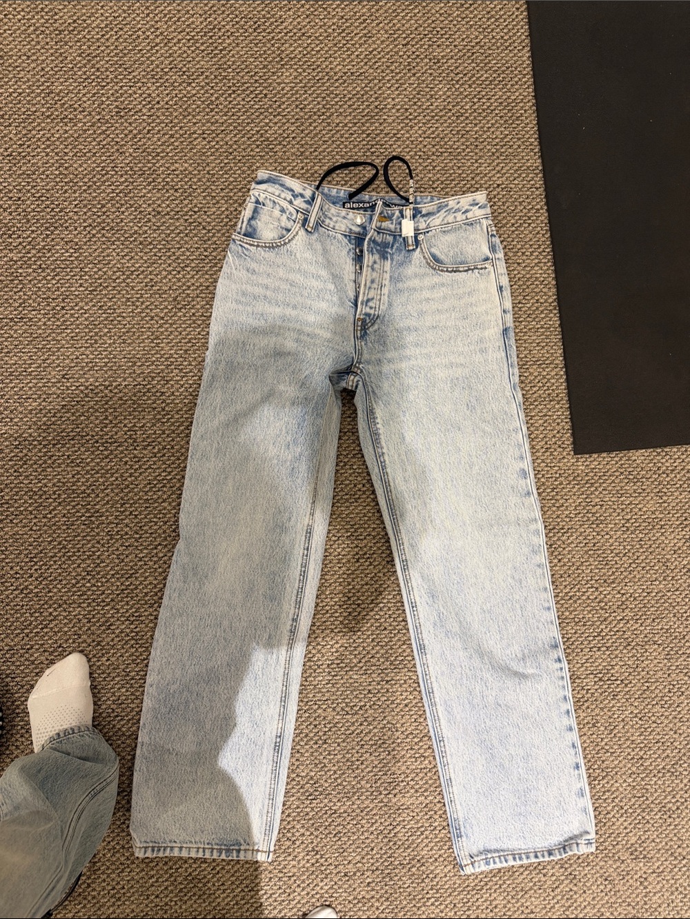 Alexander wang Light Wash Straight Leg Jeans ankle length